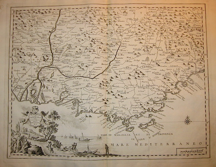Albrizzi Giambattista (1698-1777) Carta geografica del Governo della Provenza 1750 Venezia 